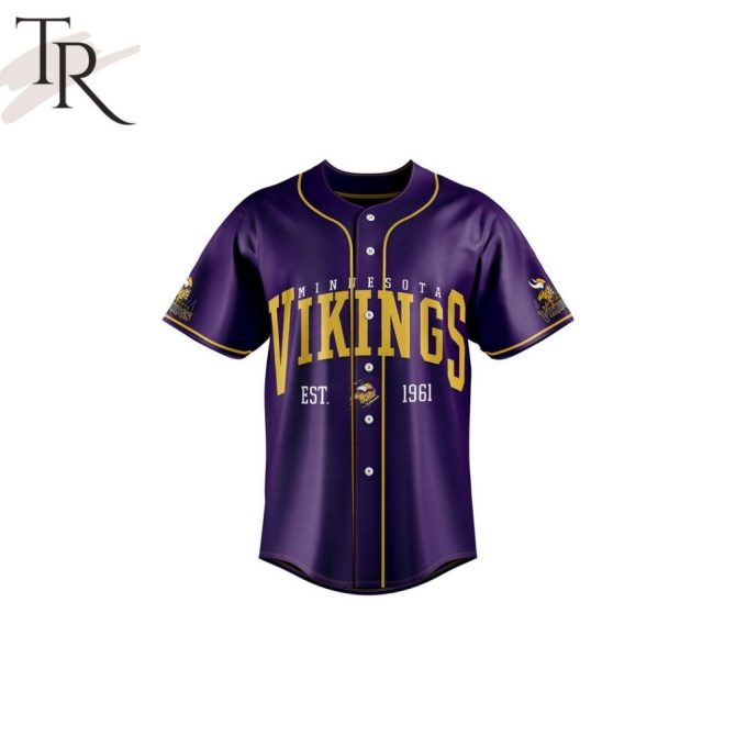 Bold Vikings Fan Jersey - Skull Design, Purple & Gold, Perfect For Game Day! - Image 2