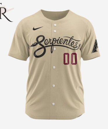 Authentic Serpientes Baseball Jersey – Stylish Beige Sportswear For Fans