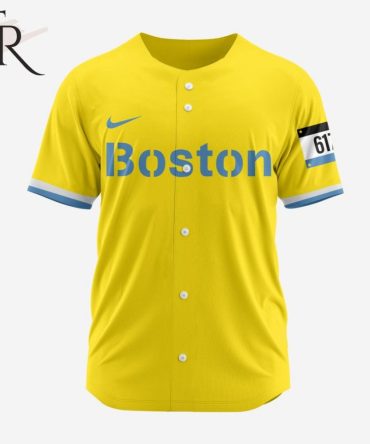 Boston Yellow Jersey - Authentic Sportswear With 617 Sleeve Design - Limited Edition