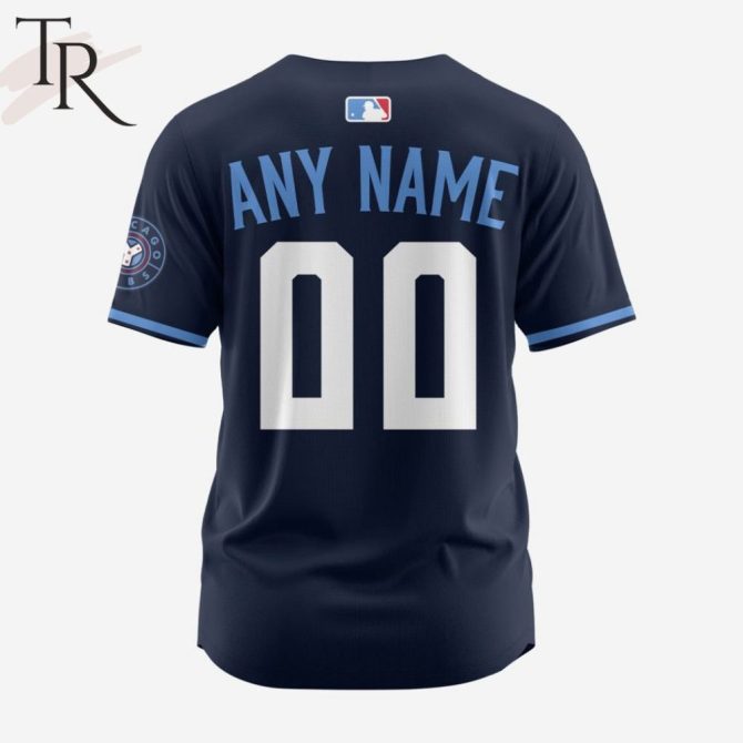 Authentic Wrigleyville Baseball Jersey - Navy Blue, Custom Number, Breathable Fabric - Image 2