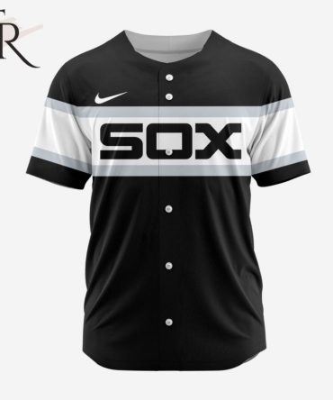 Stylish Black & White Sox Baseball Jersey - Premium Quality, Perfect Fit