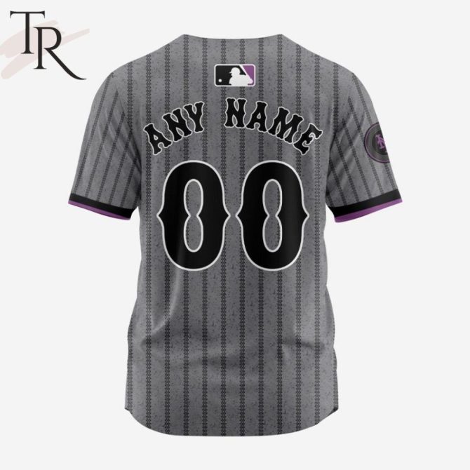 Stylish Nyc Gray Baseball Jersey - Limited Edition Urban Streetwear - Image 2