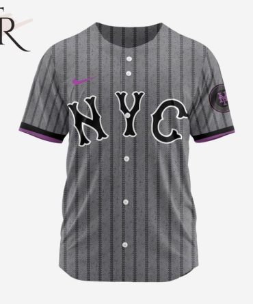 Stylish Nyc Gray Baseball Jersey - Limited Edition Urban Streetwear