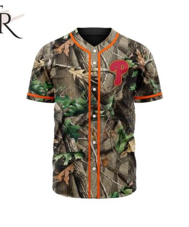 Camouflage Baseball Jersey - Stylish Outdoor Sports Tee With Red Lettering
