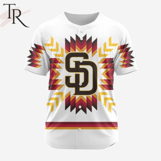 Trendy Tribal Print Sd Baseball Jersey – Unisex Vintage Style, Breathable Fabric
