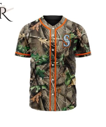 Men'S Camo Baseball Jersey - Custom Team Logo, Breathable & Stylish Outdoor Wear