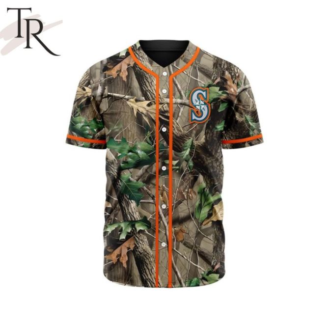 Men'S Camo Baseball Jersey - Custom Team Logo, Breathable & Stylish Outdoor Wear