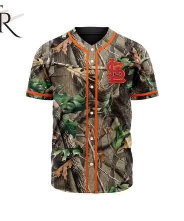 Camo Baseball Jersey - Short Sleeve, Button-Up With Logo For Outdoor Enthusiasts