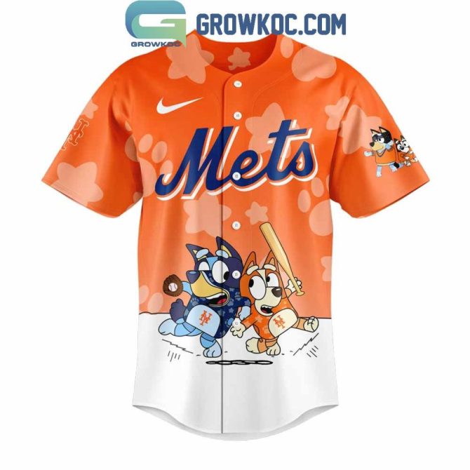 Exclusive Bluey & Bingo Mets Jersey - Limited Edition Kids' Baseball Shirt - Image 2