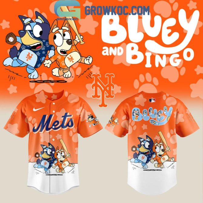 Exclusive Bluey & Bingo Mets Jersey - Limited Edition Kids' Baseball Shirt