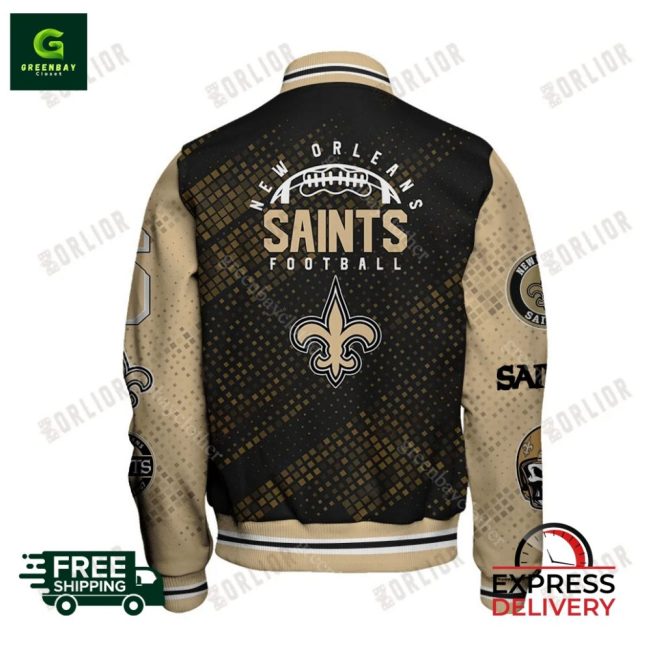 New Orleans Saints Varsity Jacket  Stylish Football Fan Gear Express Delivery - Image 3