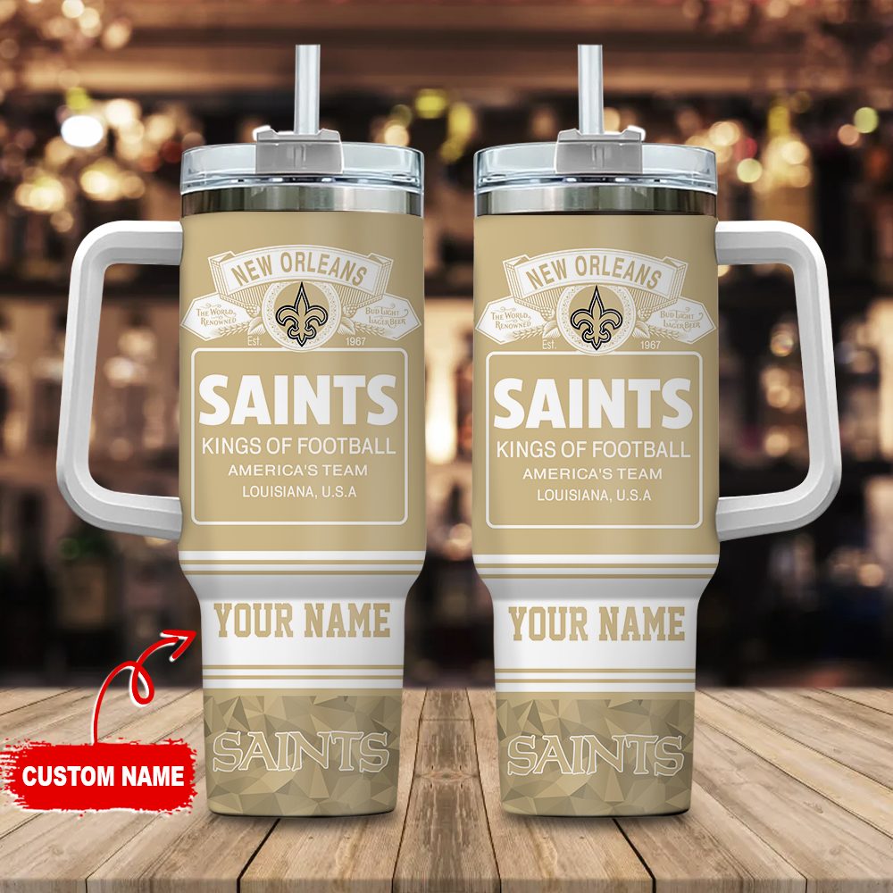 Louis Vuitton Stanley Tumbler Cup Custom New Orleans Saints Tumbler With Handle & Straw – Personalized Football Fan Gift