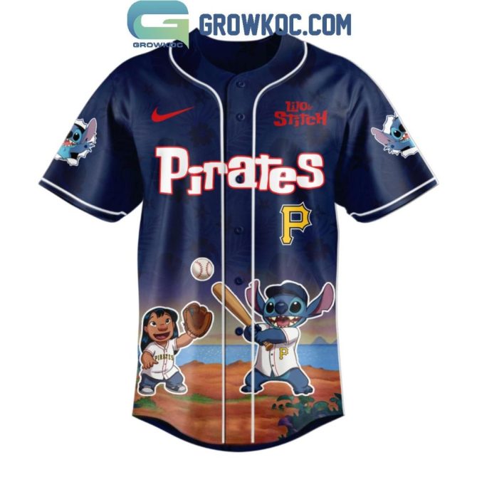 Limited Edition Lilo & Stitch X Mlb Pirates Jersey – Perfect Gift For Disney Fans! - Image 2