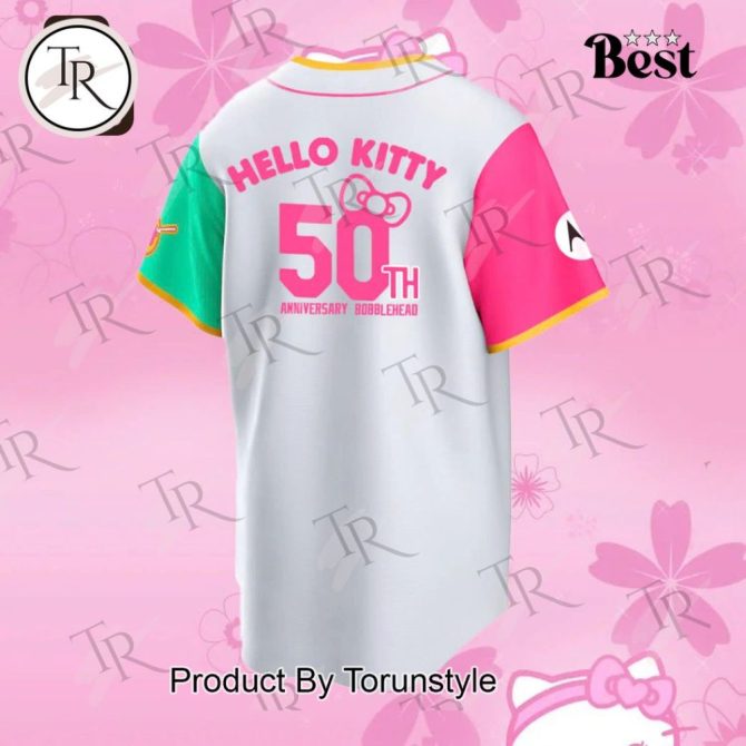 Hello Kitty 50Th Anniversary Baseball Jersey - San Diego Edition, Limited Edition Fashion Top - Image 3
