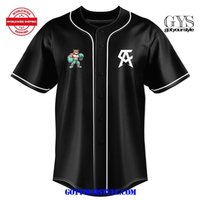 Limited Edition Boxing Bear Jersey – Stylish Black Sportswear For Fans - Image 2