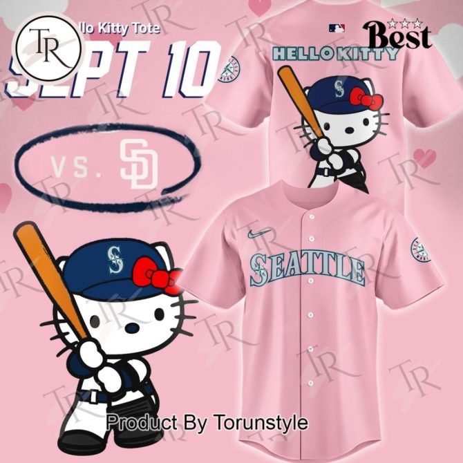 Limited Edition Hello Kitty Baseball Jersey - Cute Pink Seattle Design For Fans