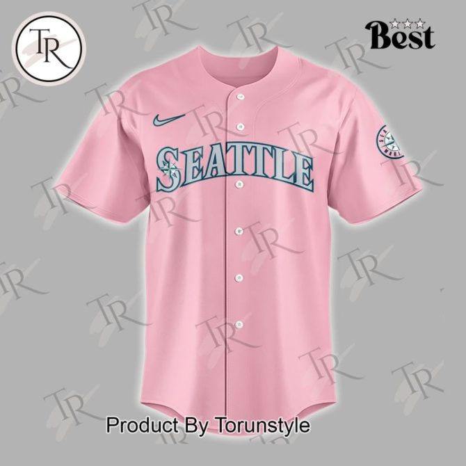 Limited Edition Hello Kitty Baseball Jersey - Cute Pink Seattle Design For Fans - Image 2