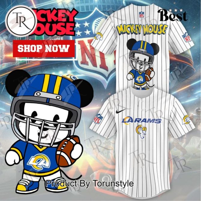 Official La Rams Mickey Mouse Nfl Jersey Tee – Fun Fan Apparel!