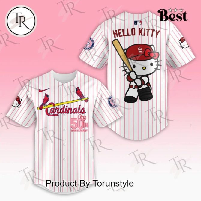 Hello Kitty X St. Louis Cardinals 50Th Anniversary Jersey - Limited Edition - Image 2
