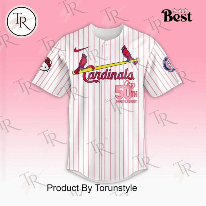 Hello Kitty X St. Louis Cardinals 50Th Anniversary Jersey - Limited Edition - Image 3