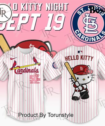 Hello Kitty X St. Louis Cardinals 50Th Anniversary Jersey - Limited Edition