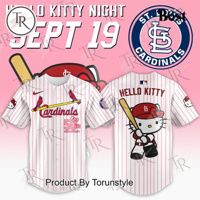 Hello Kitty X St. Louis Cardinals 50Th Anniversary Jersey - Limited Edition