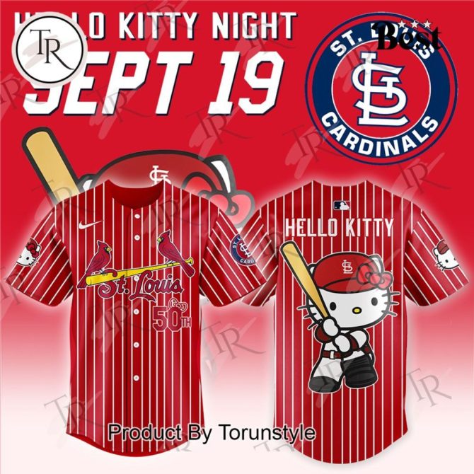 Limited Edition Hello Kitty St. Louis Cardinals Baseball Jersey - Celebrate In Style!