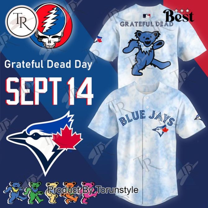 Limited Edition Grateful Dead X Blue Jays Tie-Dye Jersey - Celebrate Grateful Dead Day In Style!