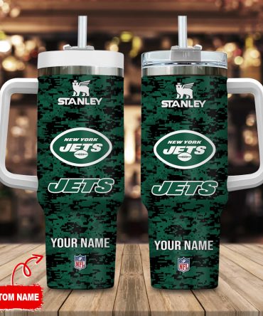Customizable Stanley New York Jets Tumbler With Handle & Straw - Perfect Gift For Nfl Fans!