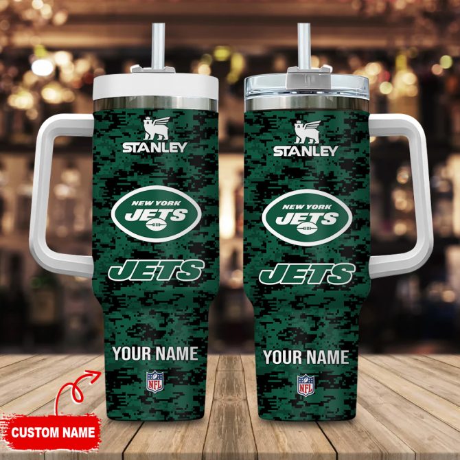 Customizable Stanley New York Jets Tumbler With Handle & Straw - Perfect Gift For Nfl Fans!
