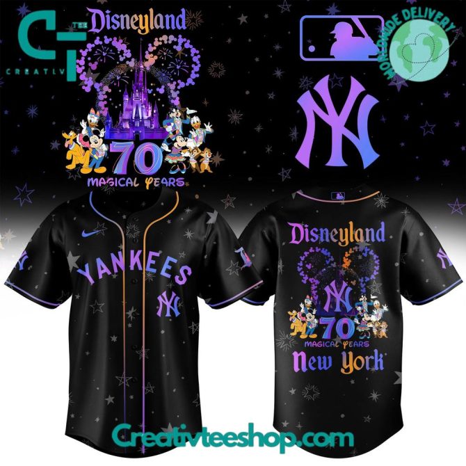 Disneyland 70Th Anniversary Yankees Jersey – Magical New York Design For Mlb Fans
