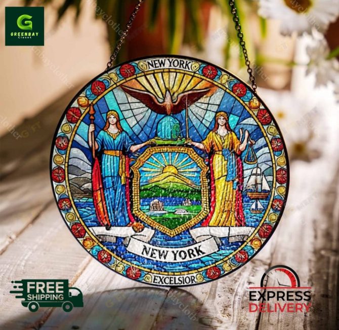Stunning New York Stained Glass Suncatcher