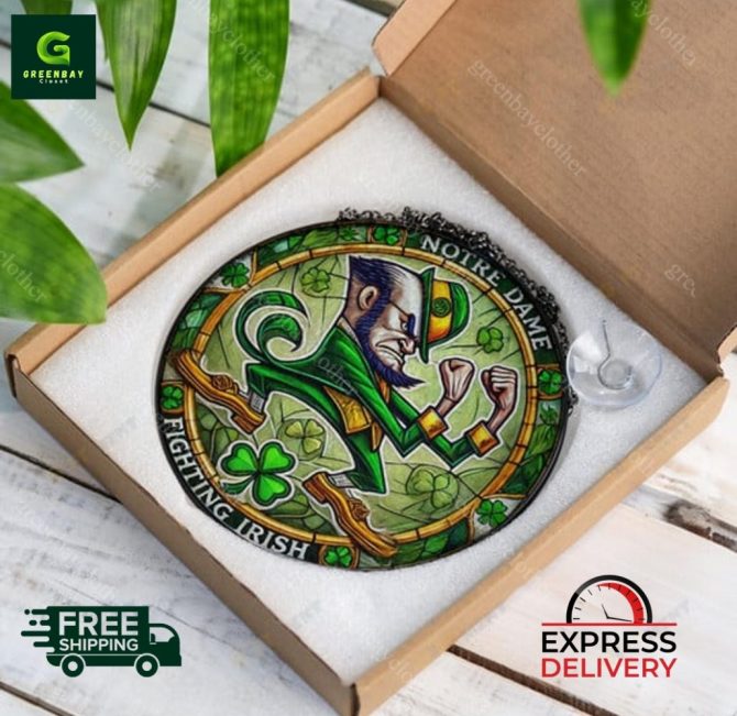 Notre Dame Fighting Irish Stained Glass Sun Catcher - Free Shipping & Express Delivery! - Image 5