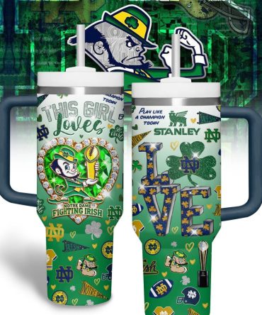 Notre Dame Fighting Irish Tumbler - 40Oz Stanley Cup, Perfect Gift For Fans!