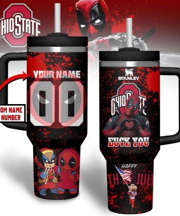 Custom Deadpool Ohio State Mug – Personalize Your Name & Number – Perfect Gift!