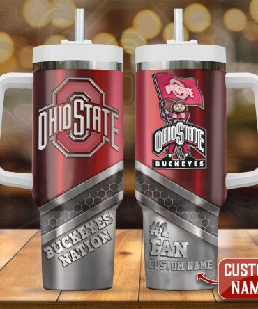 Custom Ohio State Buckeyes Tumbler – Personalized Fan Gift With Name & Logo