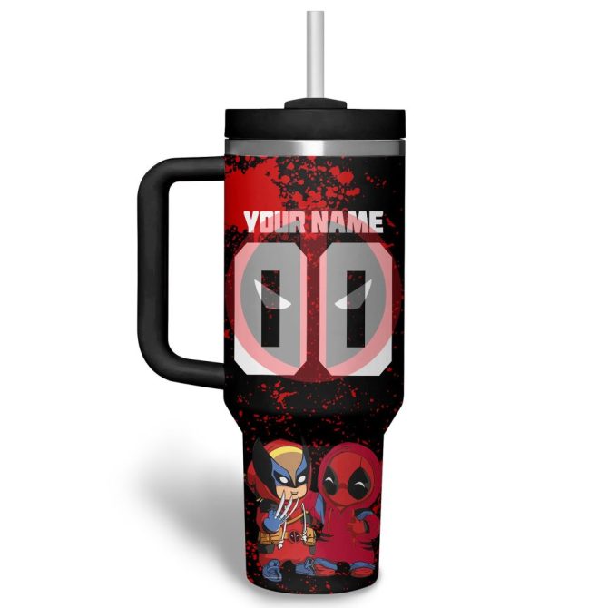 Custom Deadpool Ohio State Mug – Personalize Your Name & Number – Perfect Gift! - Image 3