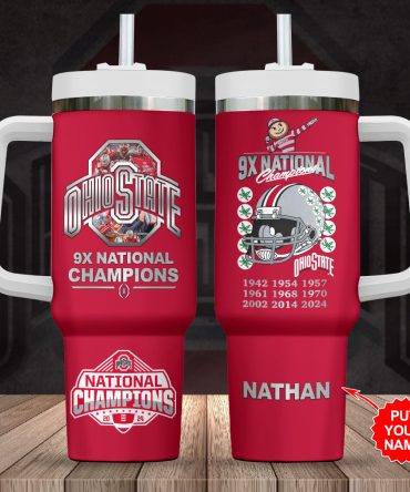 Personalized Ohio State Champions Tumbler - 9X Winning Design - Custom Name Gift