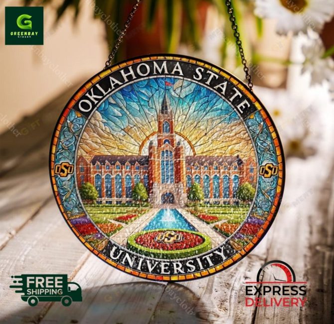 Oklahoma State University Stained Glass Art - Free Shipping & Express Delivery