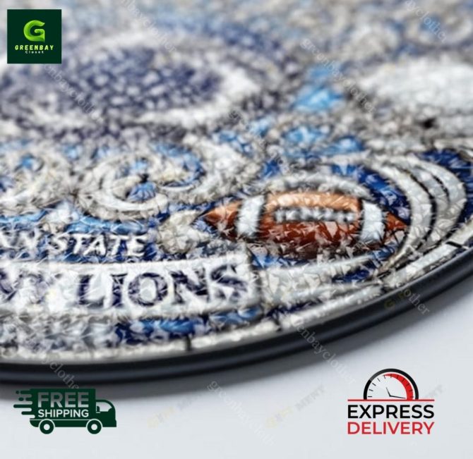 Penn State Nittany Lions Stained Glass Suncatcher – Football Fan Decor , Free Shipping - Image 4
