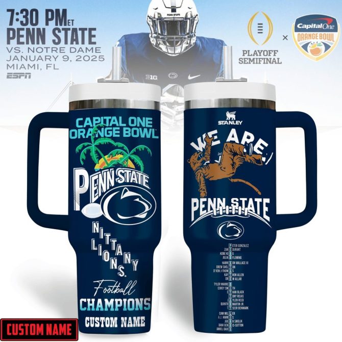 Custom Penn State Nittany Lions Championship Mug - Orange Bowl 2025 Souvenir