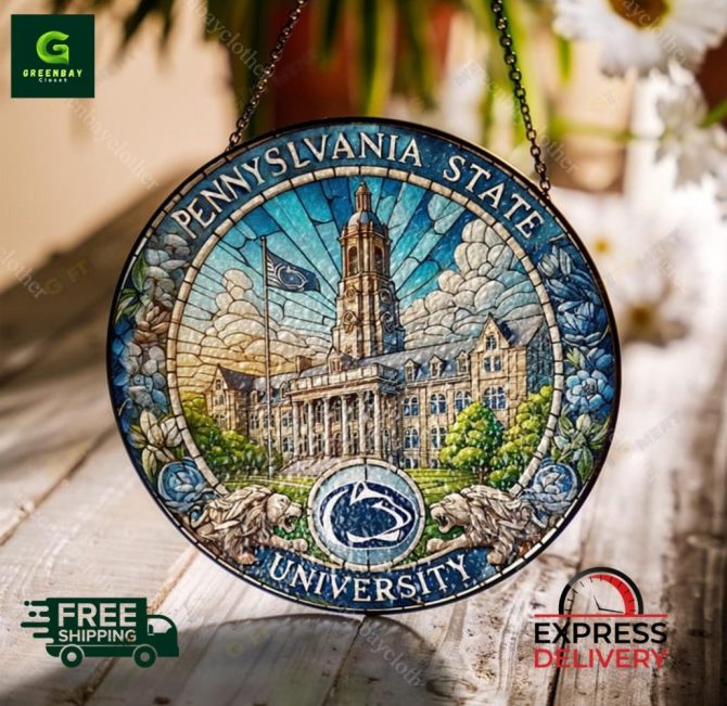Pennsylvania State University Stained Glass Art - Free Shipping & Express Delivery