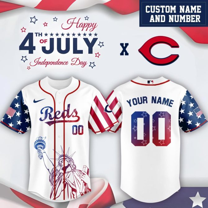 Custom 4Th Of July Baseball Jersey - Personalize Your Name & Number - Patriotic Design