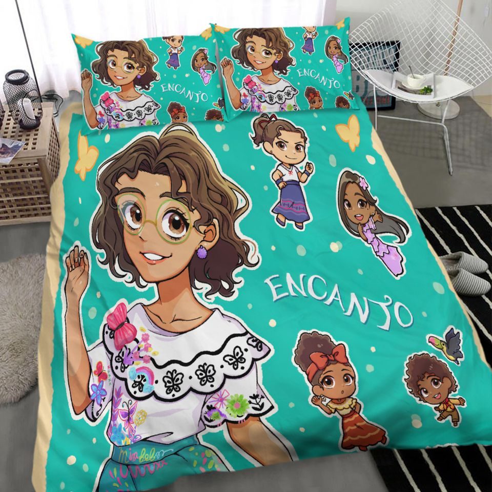 Encanto Kids Bedding Set - Vibrant Cartoon Characters, Cozy & Fun Bedroom Decor