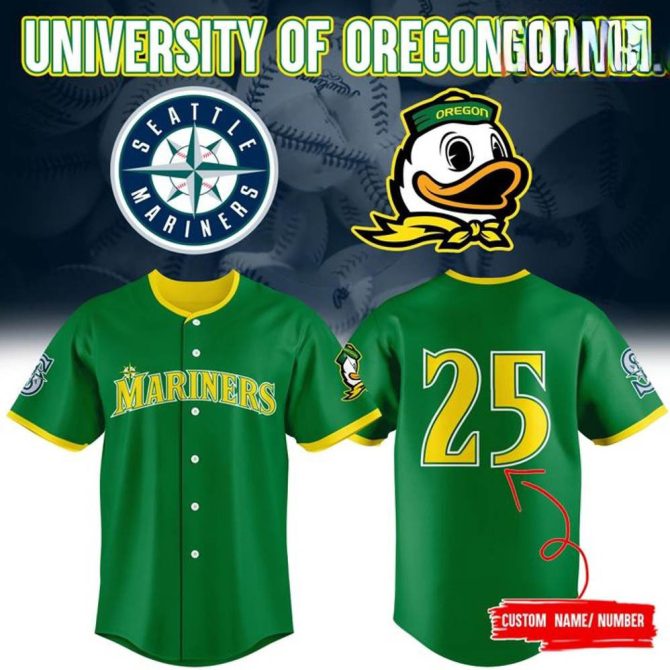 Custom Oregon Ducks & Mariners Jersey - Personalize With Name & Number - Ultimate Fan Gear!