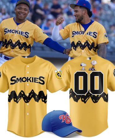 Exclusive Smokies Baseball Jersey & Cap Set – Peanuts Charlie Brown Theme