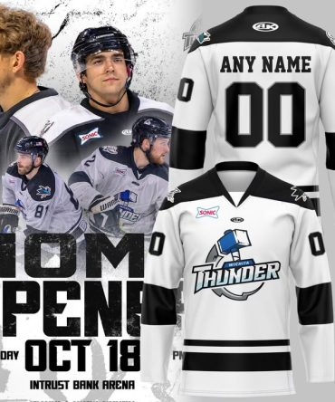 Custom Wichita Thunder Hockey Jersey - Personalize With Name & Number - Perfect For Game Day!