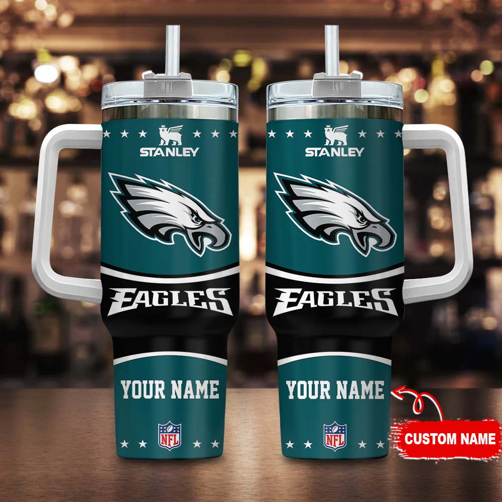 Louis Vuitton Stanley Tumbler Cup Custom Name Eagles Stanley Tumbler – Personalized Nfl Travel Mug With Handle & Straw