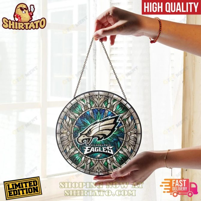 Limited Edition Philadelphia Eagles Stained Glass Suncatcher – Fast Delivery & High Quality - Image 3
