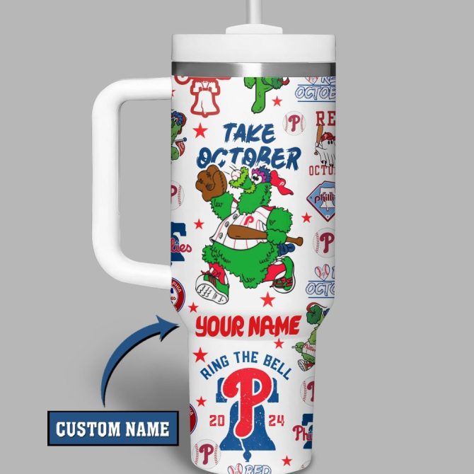 Custom Philadelphia Phillies Fan Tumbler - Personalized Name - Perfect Gift For Baseball Lovers! - Image 2